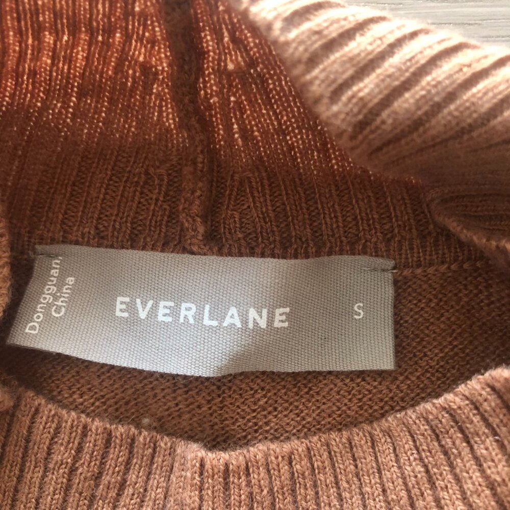 EVERLANE STRIPED WOOL TURTLENECK SWEATER SZ SMALL S - Picture 4 of 5